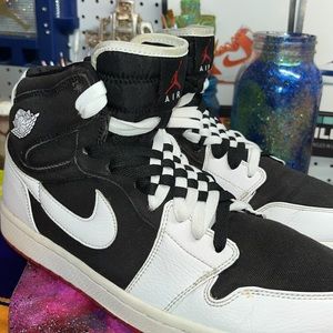 Air Jordan 1 High Strap 2008 White Black Varsity Red 342132-101. Size 12   9/10